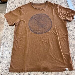 Tentree 10 tree ring Brown Graphic T-Shirt L XL